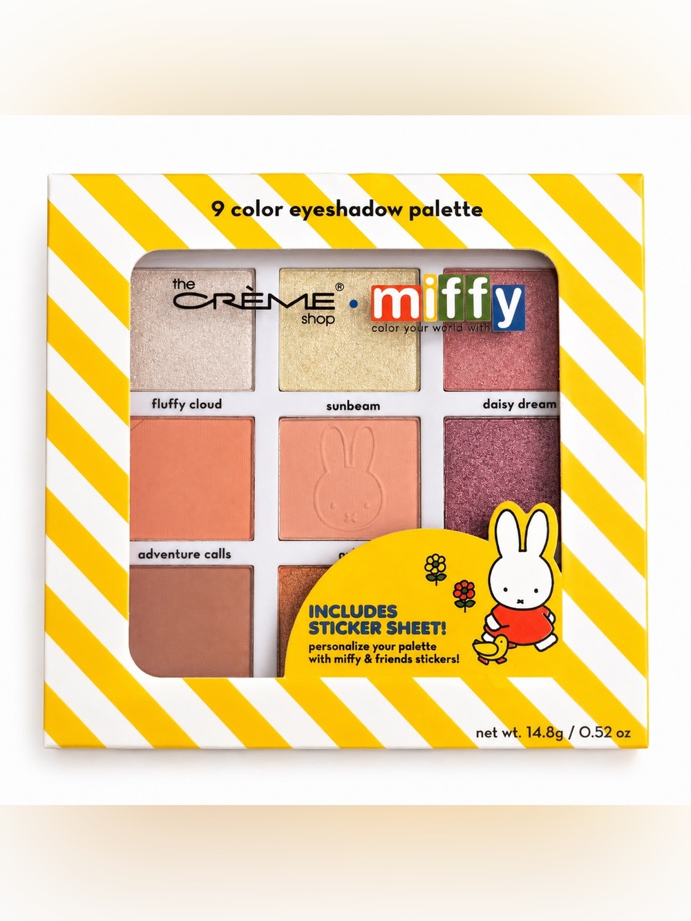 The Crème Shop x Miffy Dream Day Adventure 9-Color Eyeshadow Palette + stickers